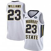 Murray State Racers 23 KJ Williams White College Basketball Jersey Dzhi,baseball caps,new era cap wholesale,wholesale hats
